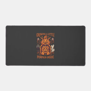 Growing Little Pumpkin Inside Halloween Pumpkins G Desk Mat