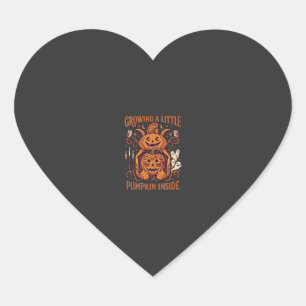 Growing Little Pumpkin Inside Halloween Pumpkins G Heart Sticker
