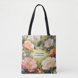 Growing Love: Botanical Mom Tote Bag