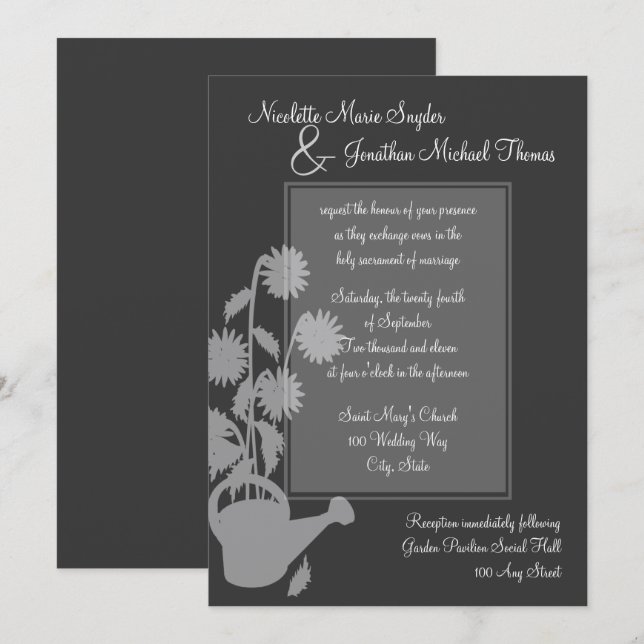 Growing Love Wedding Invitation (Front/Back)