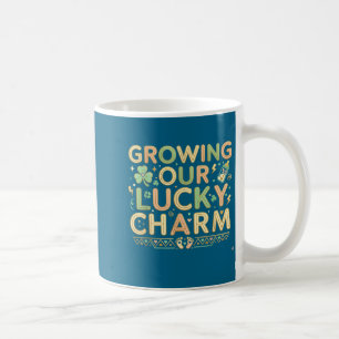 Growing lucky charm st patricks day twins pregnanc coffee mug