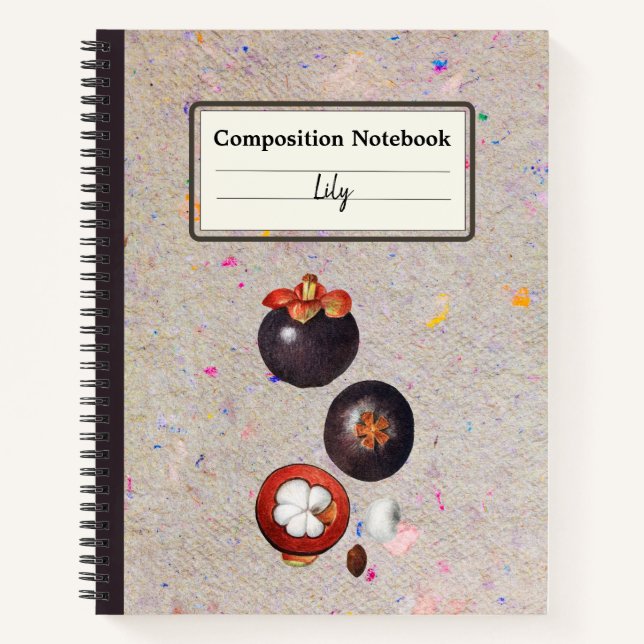 Growing Mangosteen Personalised Composition Notebook (Front)