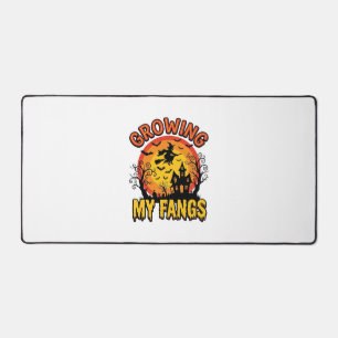 Growing My Fangs Vintage Halloween Vampire Shirt_1 Desk Mat