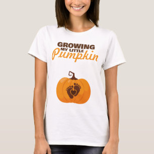 Growing My Little Pumpkin Mum to be Fall Halloween T-Shirt