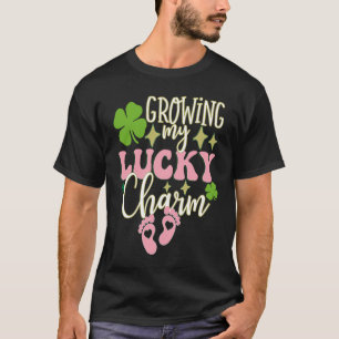 Growing My Lucky Charm St Patrick's Day Pregnancy T-Shirt