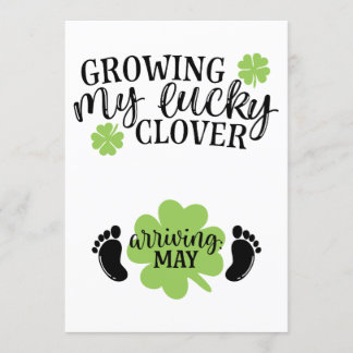Growing My Lucky Clover Arriving May St Patricks Invitation
