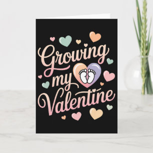 Growing My Valentine By Feet Heart Design Card