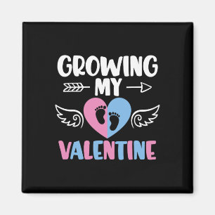 Growing My Valentine Cute Pregnancy Announcement _ Magnet