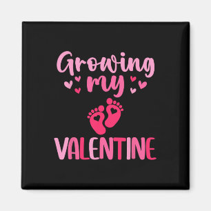 Growing My Valentine Cute Pregnancy Announcement  Magnet
