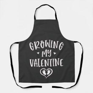 Growing My Valentine Pregnancy Mum To Be  Apron