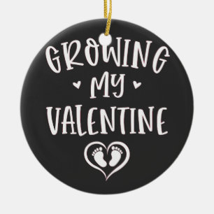 Growing My Valentine Pregnancy Mum To Be Ceramic Ornament