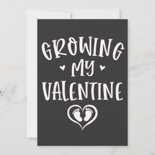 Growing My Valentine Pregnancy Mum To Be Invitation