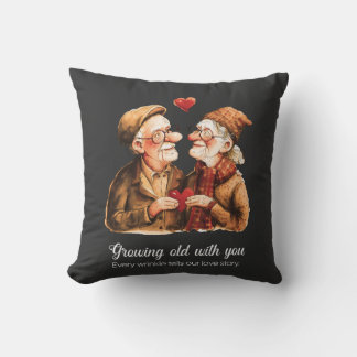 Growing old with you lovers - Valentines Day Cushion