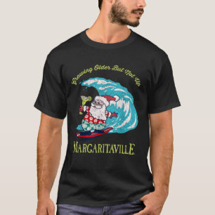 Growing Older But Not Up Surfing Santa  T-Shirt
