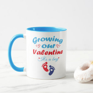 Growing Our Valentine It's A Boy New Pregnancy Mug