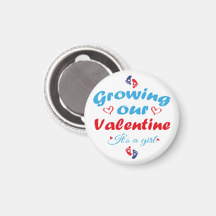 Growing Our Valentine It's A Girl New Pregnancy Magnet