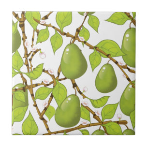 Growing Pears Ceramic Tile