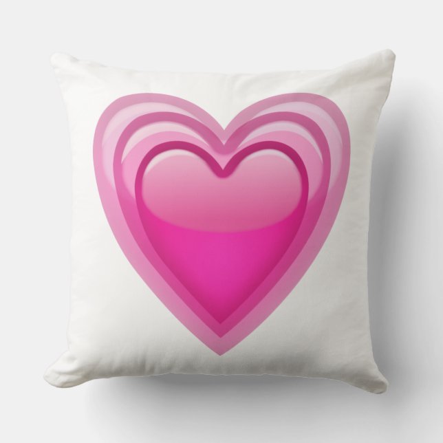 Growing Pink Heart - Emoji Cushion (Front)
