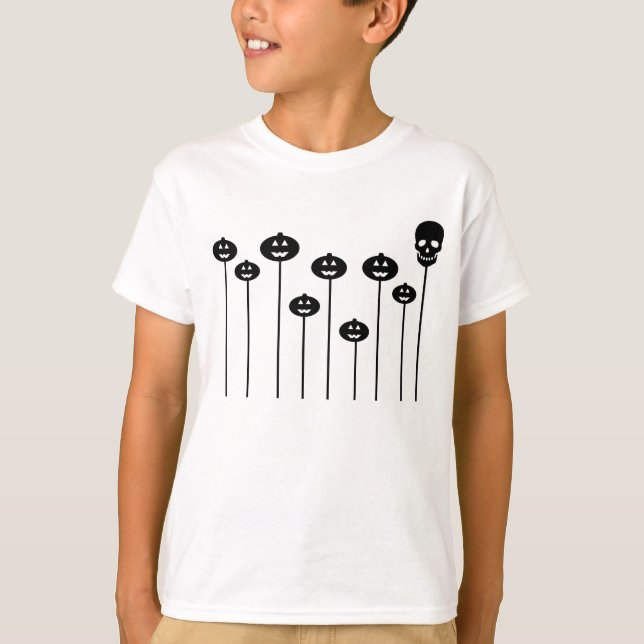 Growing Pumpkins & Skull T-Shirt (Front)
