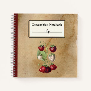 Growing Strawberries Personalised Composition Notebook