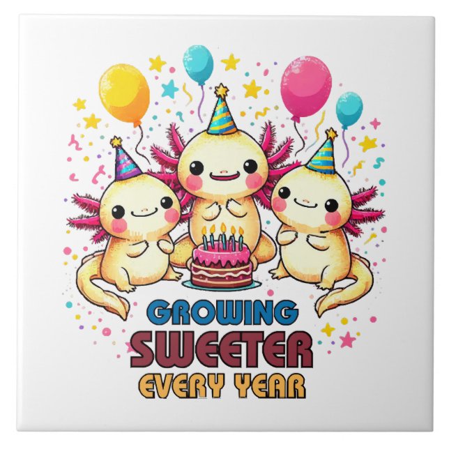 Growing Sweeter with Every Year  Ceramic Tile (Front)