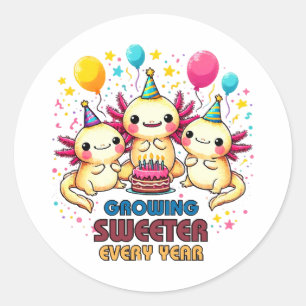 Growing Sweeter with Every Year Classic Round Sticker