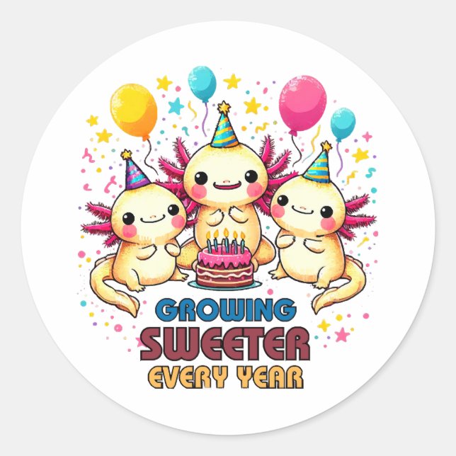 Growing Sweeter with Every Year  Classic Round Sticker (Front)