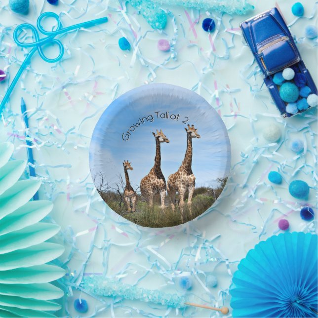 Growing Tall Safari Bowlful Paper Plate (Party)