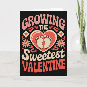 Growing The Sweetest Valentine By Feet Heart Card
