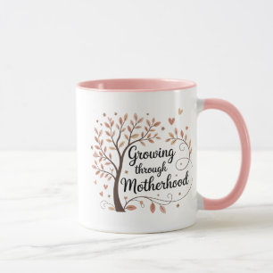 Growing Through Motherhood Mug – New Mum Gift Idea