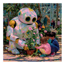 Growing Together - Solarpunk Poster