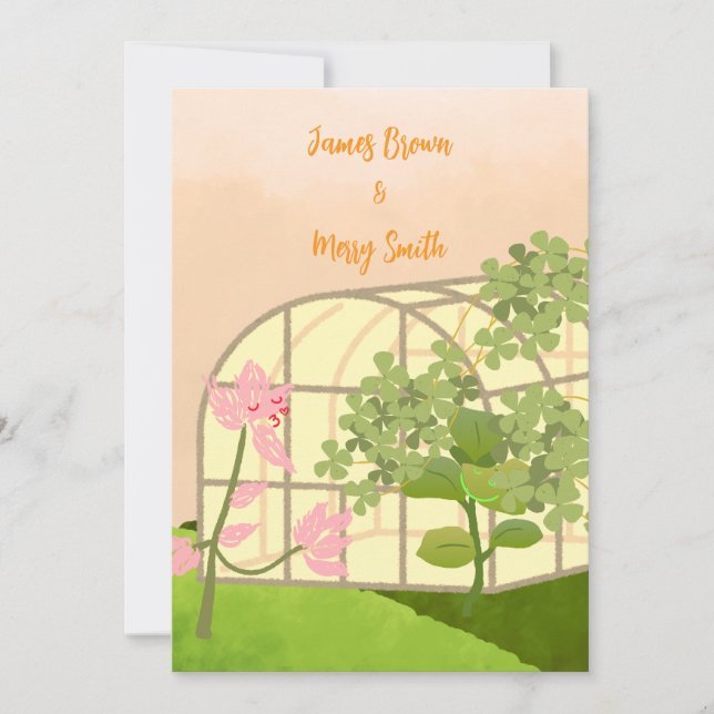 Growing Together wedding Invitation (Front)
