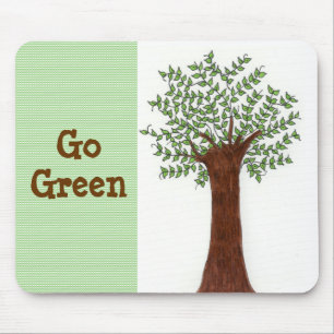 Growing Tree - Go Green Mouse Pad