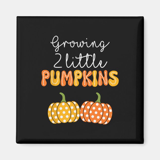 Growing Two Little Pumpkins Announcement By  Magnet (Front)