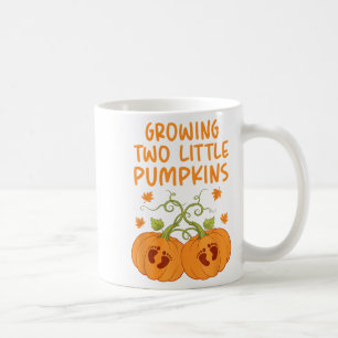 Growing Two Little Pumpkins Twin Halloween Fall Pr Coffee Mug