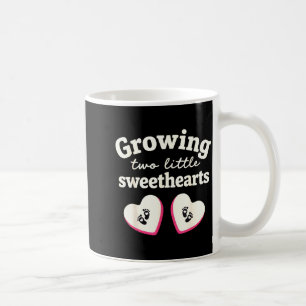 Growing Two Little Sweethearts Valentines Pregnanc Coffee Mug