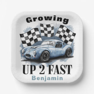 Growing Up 2 Fast Birthday Party Custom Paper Plate
