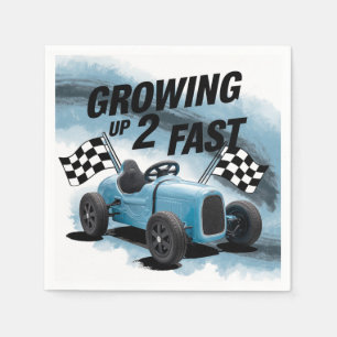 Growing Up 2 Fast Birthday Party Napkin