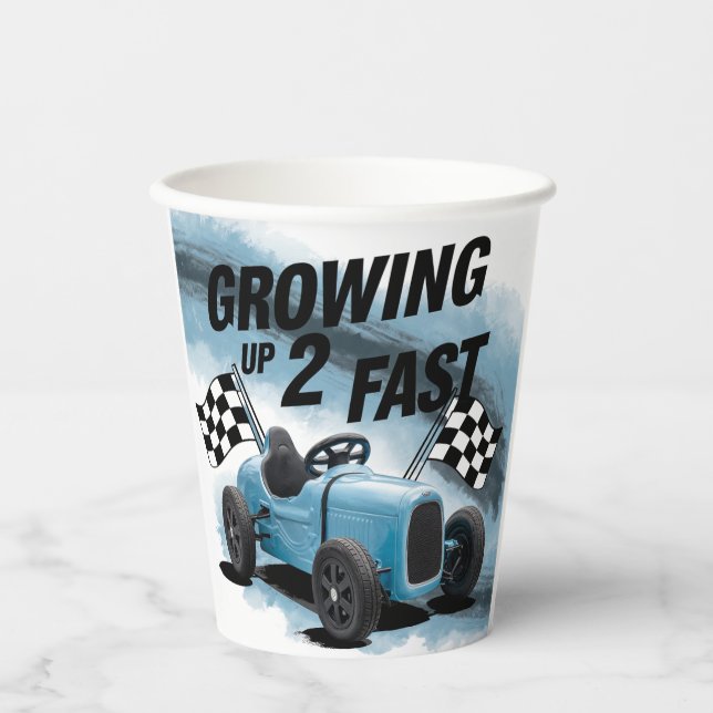 Growing Up 2 Fast Birthday Party Paper Cups (Front)