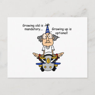Growing Up is Optional Humour Postcard