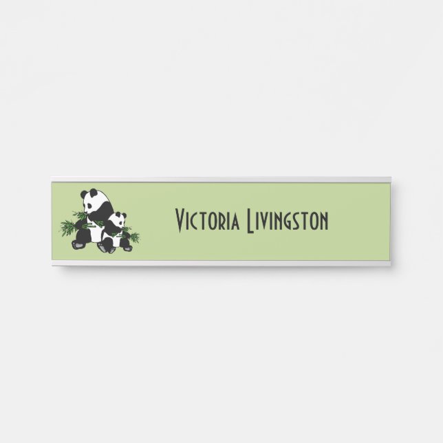 Growing Up Panda Door Sign (Front)