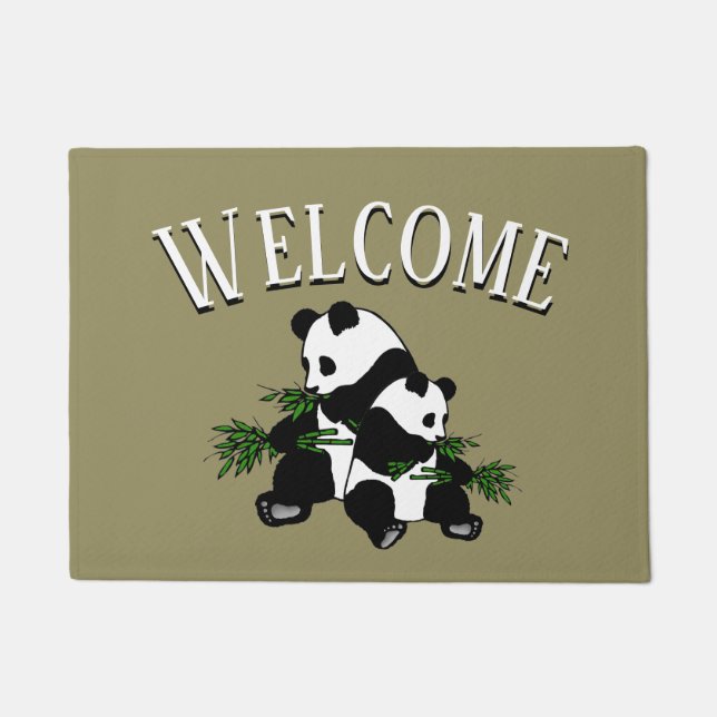 Growing Up Panda Doormat (Front)