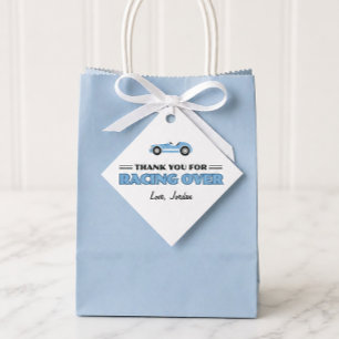 Growing Up Too Fast Race Car Birthday Favour Tag