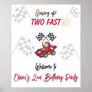 Growing up Two Fast 2nd Birthday  Poster