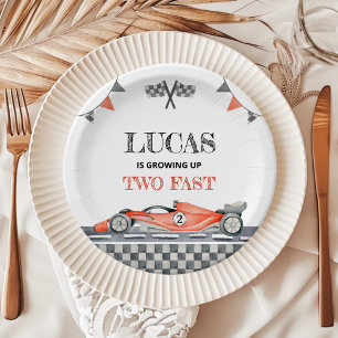Growing Up Two Fast Birthday Paper Plate
