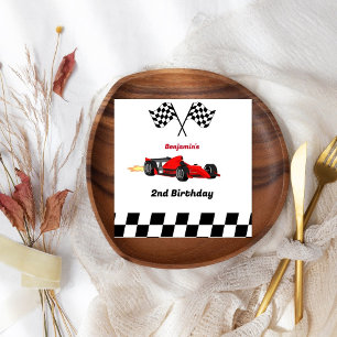 Growing UP TWO Fast Race Car Boy 2nd Birthday Napkin
