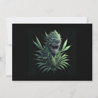 “Growing wild” cool weed plant design for print Invitation