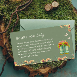 Growing with Love Baby Shower Book for Baby Enclosure Card