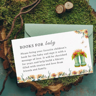 Growing with Love Baby Shower Book for Baby Enclosure Card