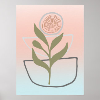 Growing Within Boho Abstract Poster